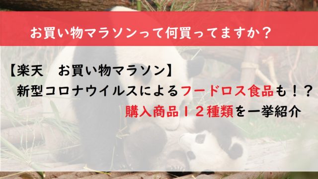 【楽天　お買い物マラソン】新型コロナ　フードロス食品も！？　購入商品１２種類を一挙紹介